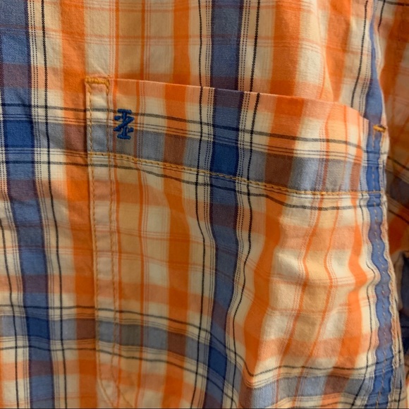 Button up short sleeve shirt - orange gingham - Picture 5 of 7